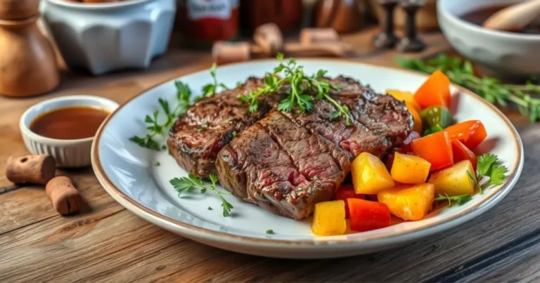 a plate of food on a table