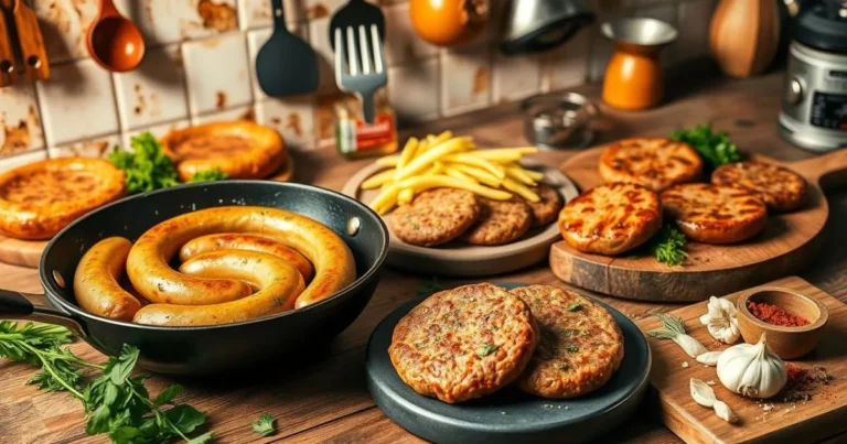 a group of food on a table